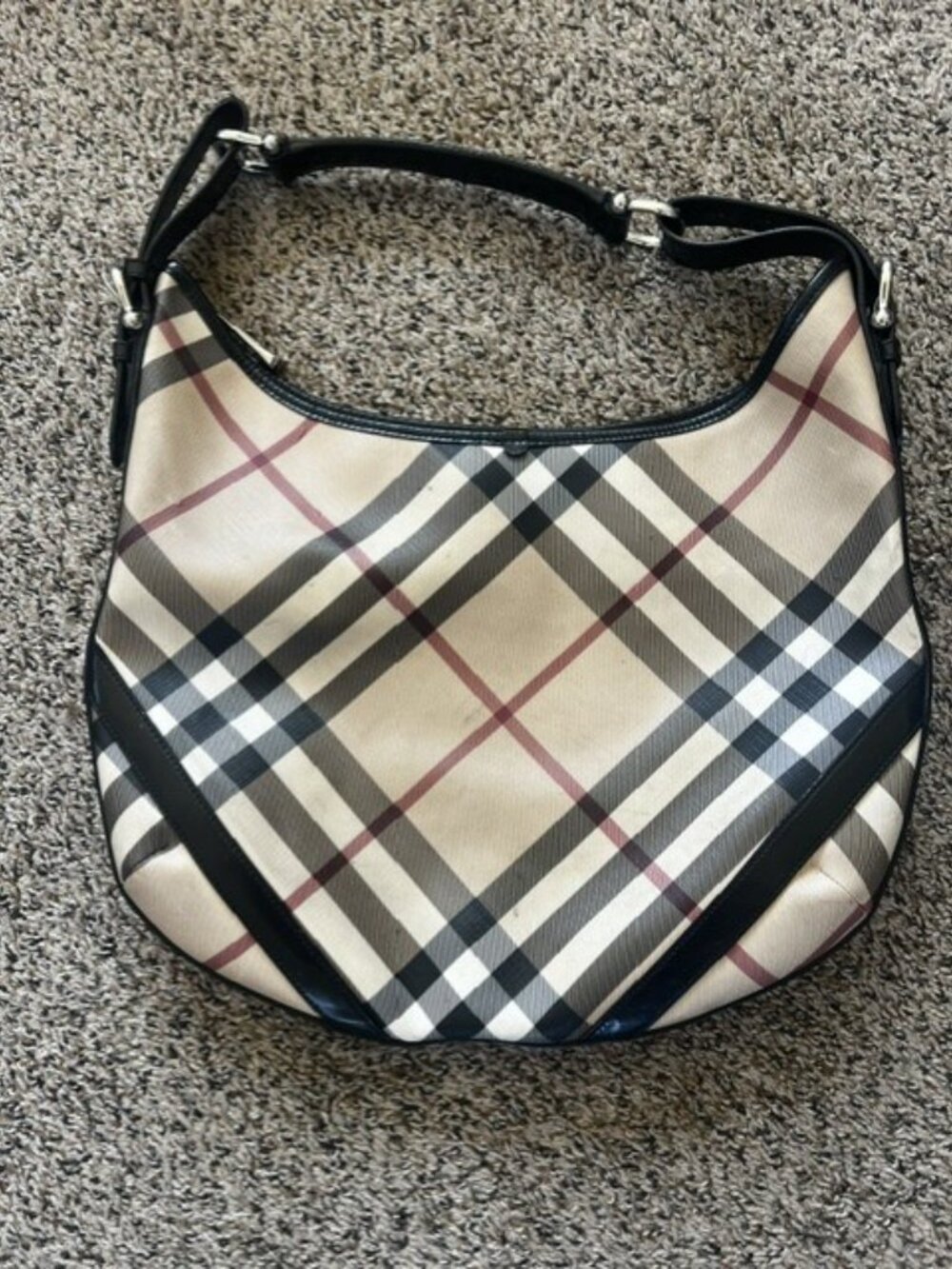 Burberry Nova Checked Hobo with Flaws - Picture 2 of 4